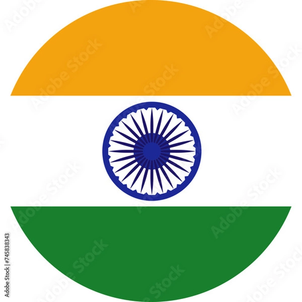 Obraz India flag icon, 인디아 국기아이콘