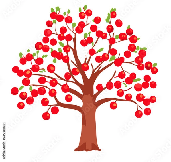 Fototapeta tree with red apples