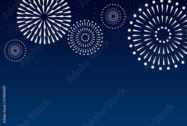 Fototapeta 花火 はがき テンプレート