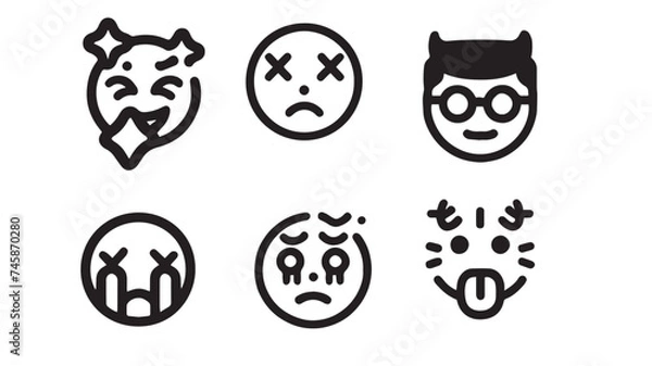 Fototapeta FACE ICONS