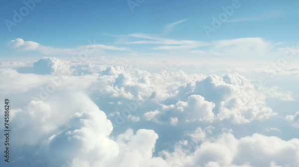 Fototapeta Pictures of white clouds in the blue sky
