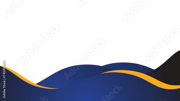 Obraz Blue ocean wave background wallpaper vector image. Illustration of graphic wave design for backdrop or presentation
