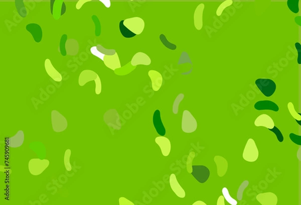 Obraz Light Green vector background with abstract forms.
