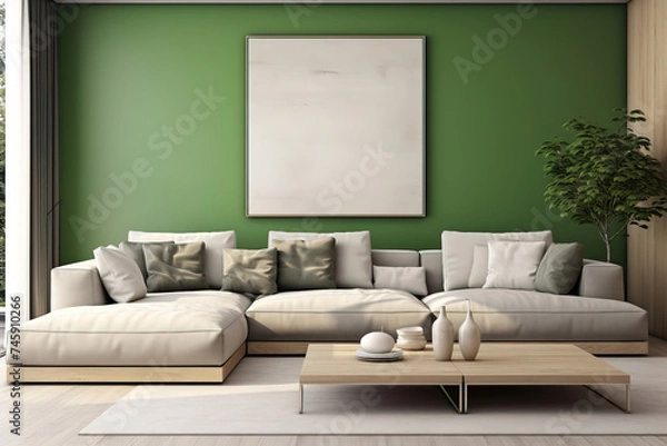 Fototapeta modern living room with sofa.