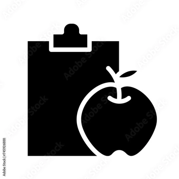 Obraz Apple Diet Fruit Glyph Icon