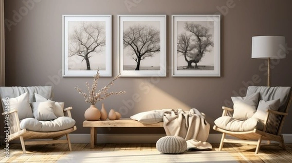 Fototapeta A cute frames in a nursery room.