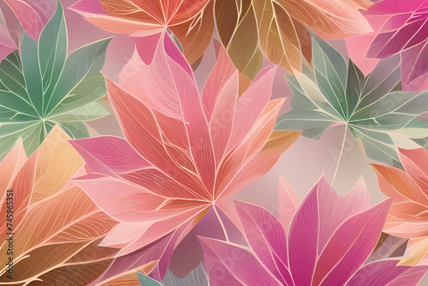 Fototapeta seamless floral pattern, generative ai