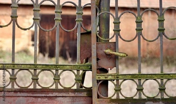 Obraz Old rusty gate