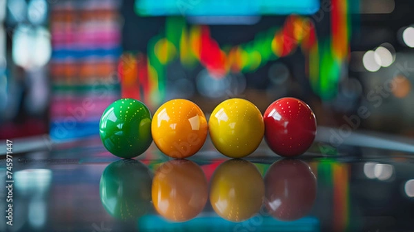 Fototapeta Diversification of investment or asset allocation or portfolio management on stock and fund make investments more efficient and manage risks better, stock market background