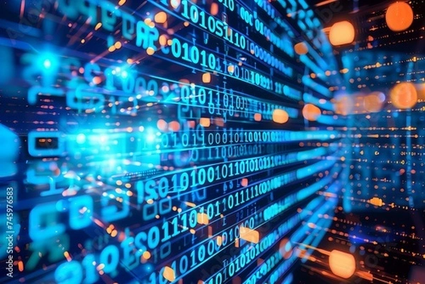 Fototapeta Technology background of information big data concept