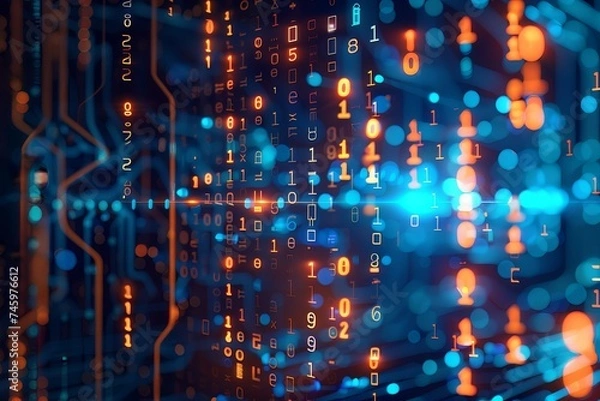 Fototapeta Technology background of information big data concept