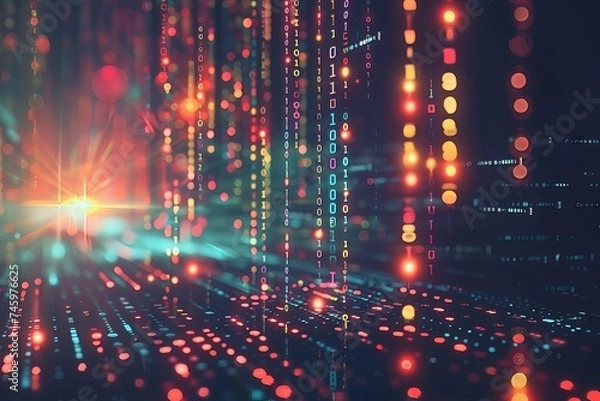 Fototapeta Technology background of information big data concept