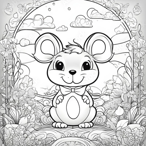 Fototapeta easter bunny with eggs