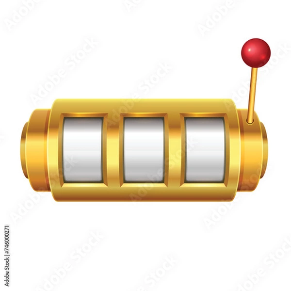 Obraz Golden Slot Machine Jackpot Gambling. Vector