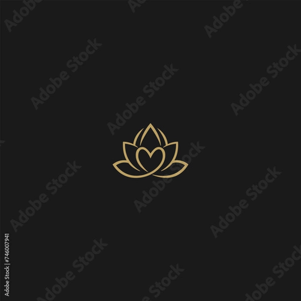 Obraz LOVE LOTUS BEST LOGO VECTOR EDITABLE 