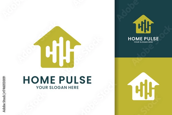 Obraz pulse house creative music logo design