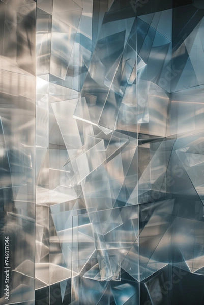Fototapeta Abstract background with reflections and caustics. Futuristic background image. Created with Generative AI technology.