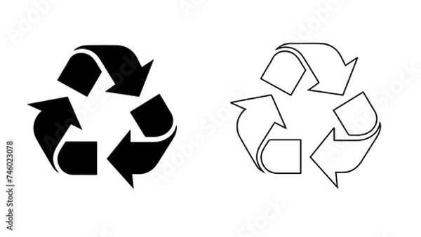 Obraz Recycle logo isolated vector