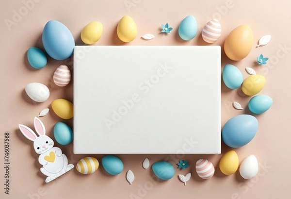 Fototapeta Easter Celebration Concept with Blank Space for Text with copy space