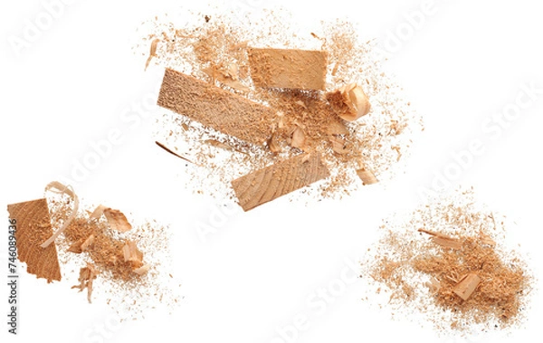 Fototapeta Sawdust and Wood particles Amazing Cutout Precision - Ready to use Premium PNG Cutout Isolated image