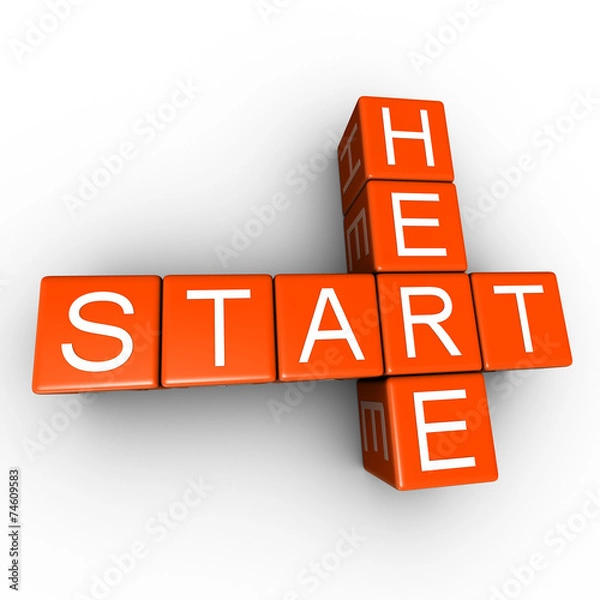 Obraz Start Here Crossword