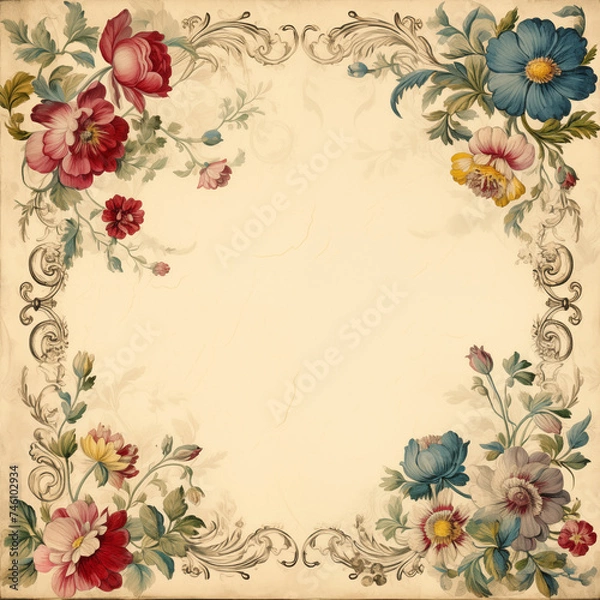 Obraz Vintage style frame and border
