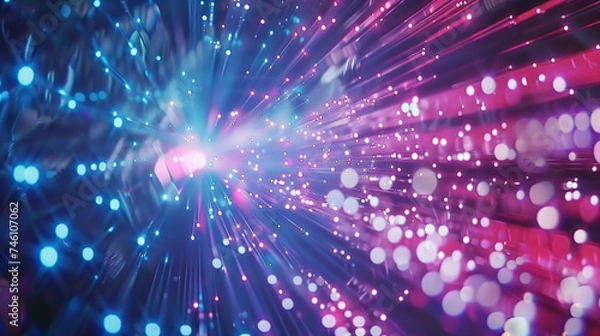 Fototapeta Fiber Optic Cables with Internet Access