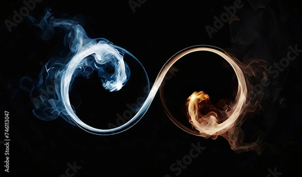 Obraz Abstract smoke on a black background