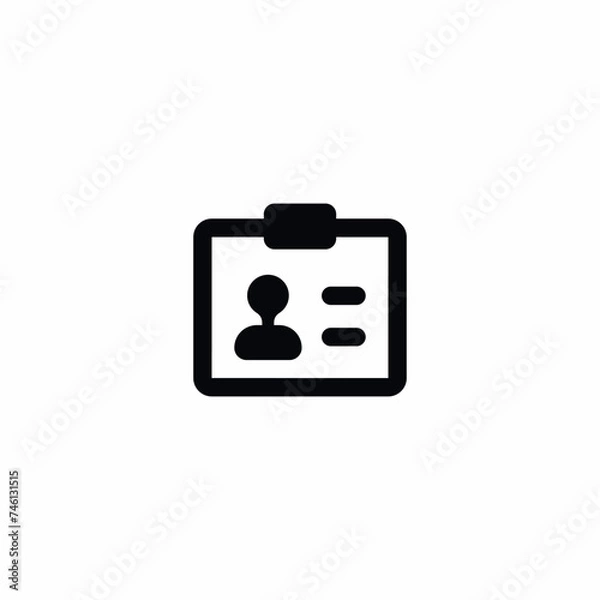 Fototapeta Business Card Badge Employee Card Vector Icon Sign Symbol