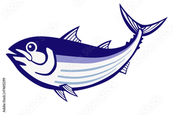 Obraz カツオのイラスト　左向き