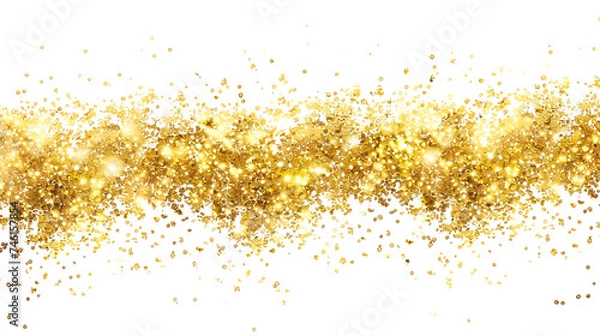 Obraz gold sparkles on white background