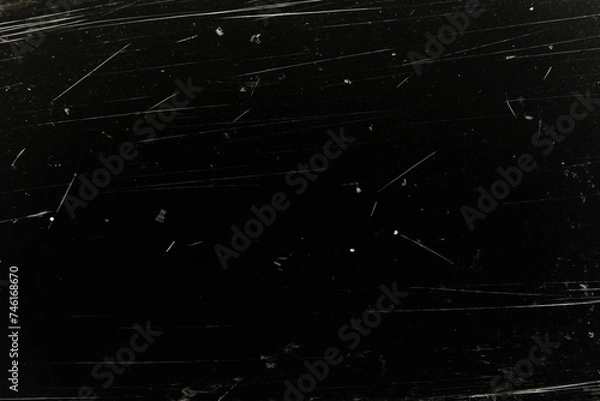 Fototapeta scratch black background overlay abstract dark broken cracks scratches grunge board headline multiply ink rough paint style backdrop or wall