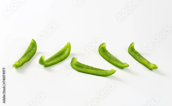 Fototapeta Green pepper slices
