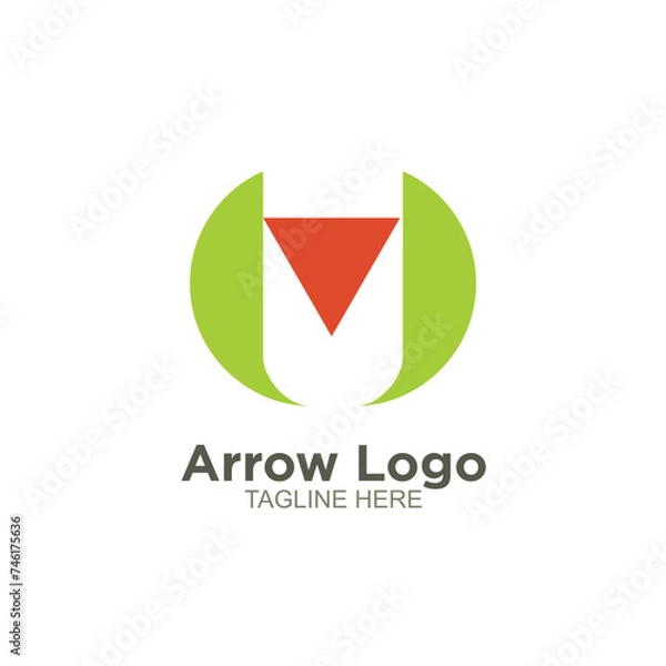Fototapeta Arrow abstract logo design