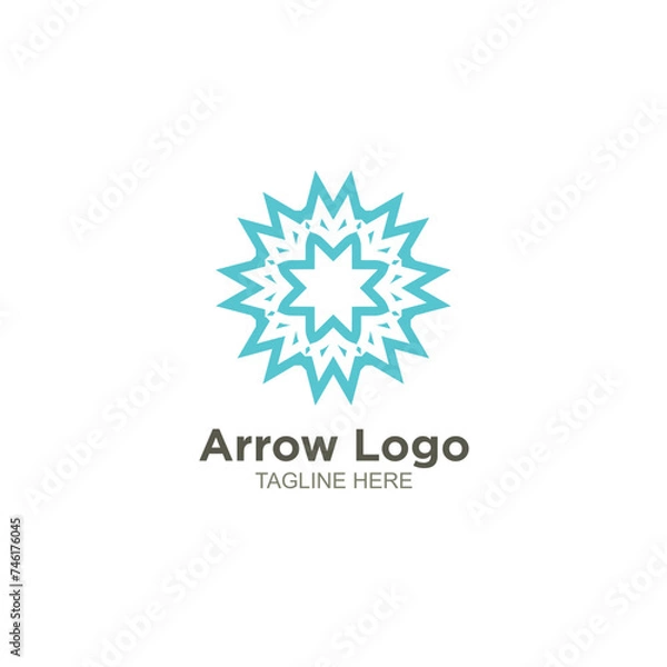 Fototapeta Abstract logos mega collection with letters. Geometrical abstract logos