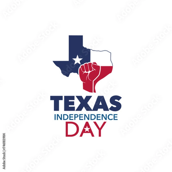 Obraz Texas Independence Day logo ,,
