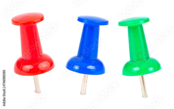 Obraz Three colored pushpin