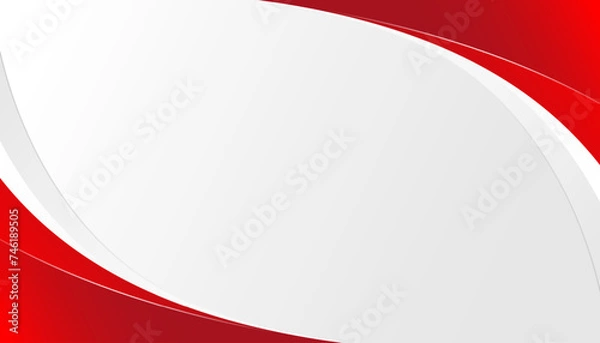 Obraz Red curve on a white background vector