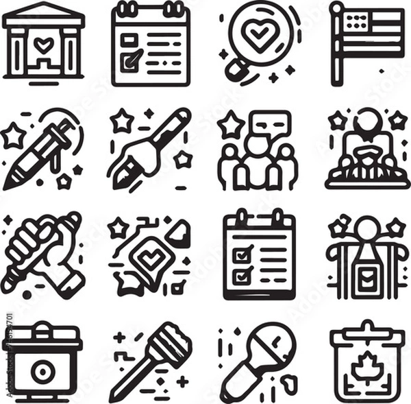 Fototapeta Doctor icon set vector illustration 