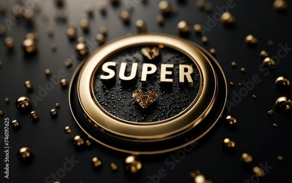Fototapeta Superior branding, sleek and stylish logo text word Super, design, modern typography and bold graphic elements for impactful marketing and brand identity