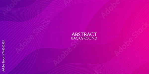 Fototapeta Trendy wavy lines abstract background with gradient dark purple  color on background. Eps10 vector