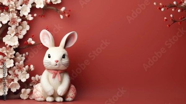 Obraz Chinese rabbit new year background no text