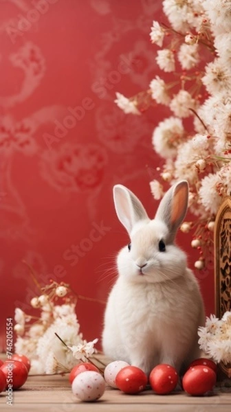 Obraz Chinese rabbit new year background no text