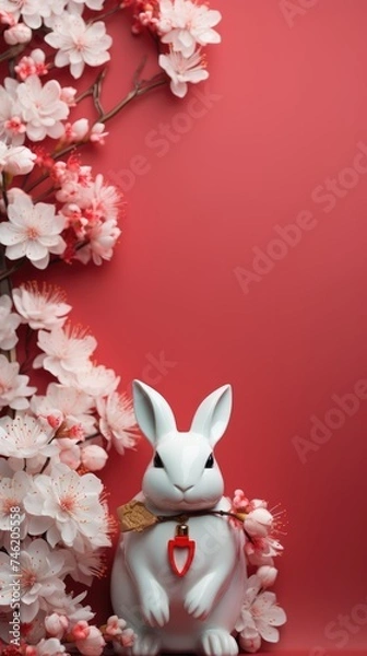 Obraz Chinese rabbit new year background no text