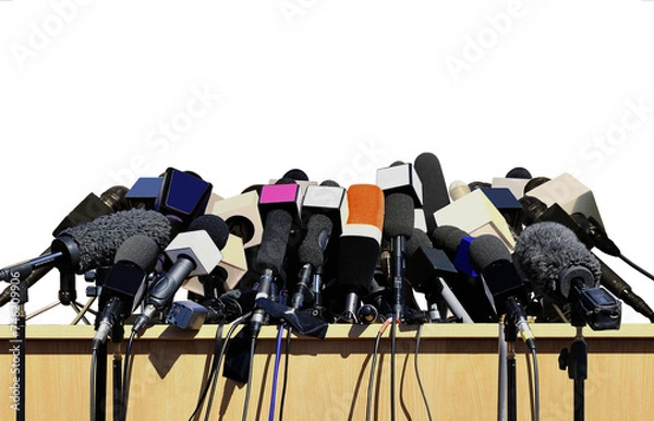 Obraz Press conference microphones 