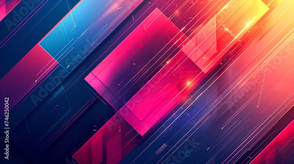 Fototapeta a futuristic texture background using digital elements and neon hues