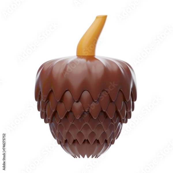 Obraz 3D Cone Model Geometric Symbol Of Simplicity And Stability. 3d illustration, 3d element, 3d rendering. 3d visualization isolated on a transparent background