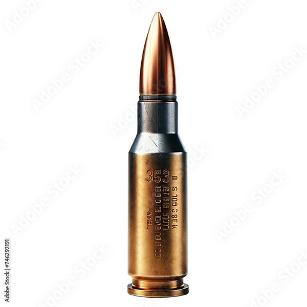 Obraz Gun cartridge. Isolated bullet 