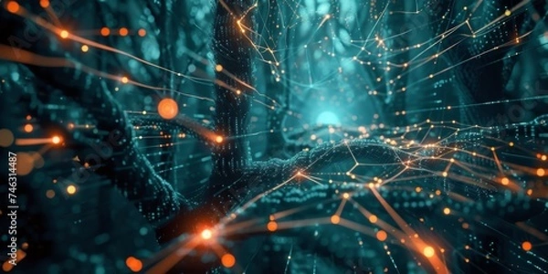 Fototapeta algorithmic abstract background