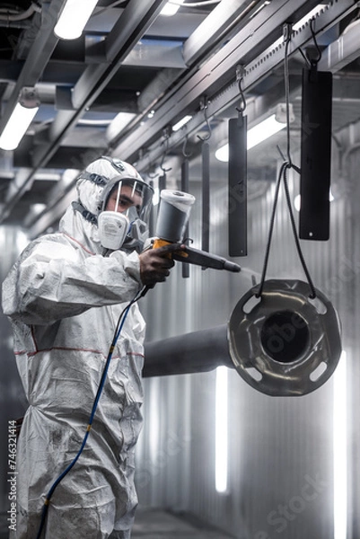 Fototapeta spraypainter at work